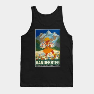 Kandersteg,Switzerland,Ski Poster Tank Top